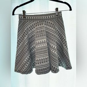 Black/White A-Line Mini Skirt